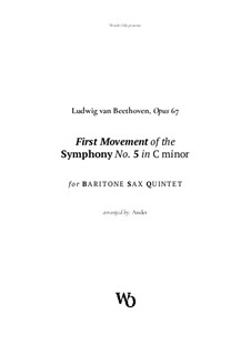 Movement I: Para Quinteto de Sax Barítono by Ludwig van Beethoven