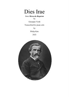 Messa da Requiem: No.2 Dies iræ, for piano by Giuseppe Verdi