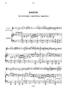 Gavotte: para violino by Giovanni Battista Martini