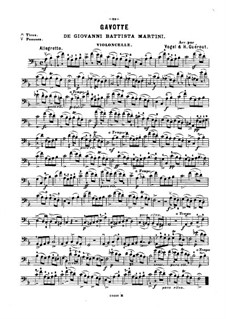 Gavotte: para violoncelo e piano - parte violoncelo by Giovanni Battista Martini