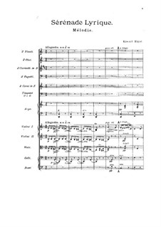 Sérénade lyrique: partitura completa by Edward Elgar