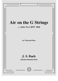Aria: versão para violino e piano by Johann Sebastian Bach