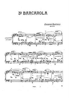 Four Pieces for Piano, Op.31: No.2 Barcarole by Giuseppe Martucci