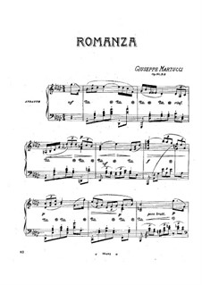Four Pieces for Piano, Op.31: No.3 Romance by Giuseppe Martucci