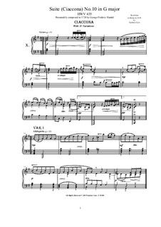 Suite No.2 in G Major, HWV 435: Para Piano by Georg Friedrich Händel