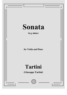 Sonata for Violin and Piano in G Minor 'Didone abbandonata': partitura, parte solo by Giuseppe Tartini