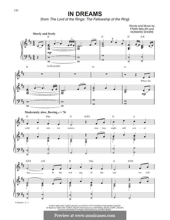 In Dreams (from The Lord of The Rings: The Fellowship of The Ring