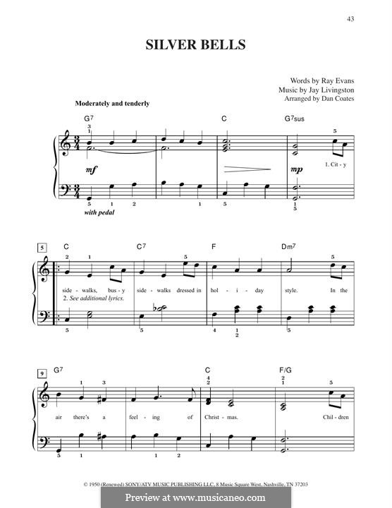 Piano version: para um único musico (Editado por H. Bulow) by Jay Livingston, Raymond Evans