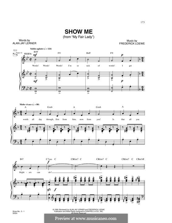 Show Me: Para vocais e piano by Frederick Loewe