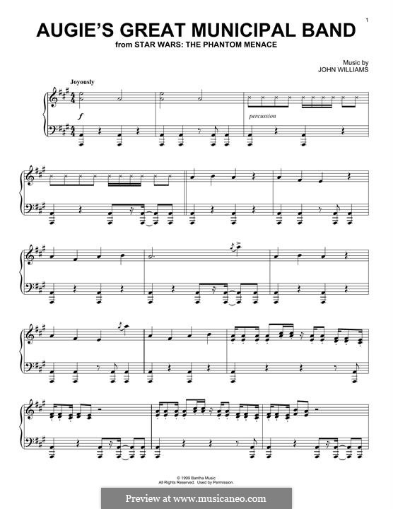 Augie's Great Municipal Band (from Star Wars: The Phantom Menace): Augie's Great Municipal Band (from Star Wars: The Phantom Menace) by John Williams