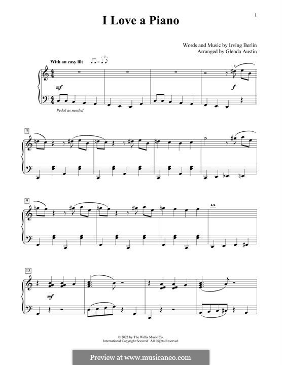 I Love a Piano: Para Piano by Irving Berlin