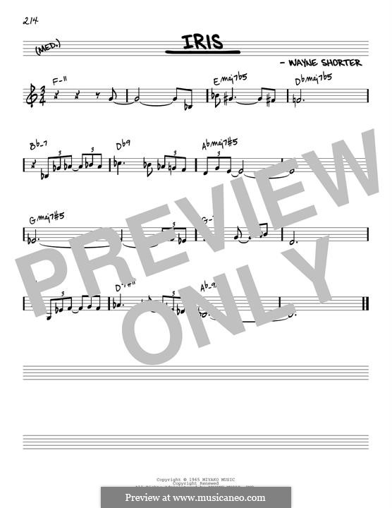 Iris: Melody line (reharmonized version) by Wayne Shorter