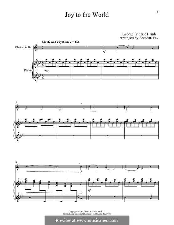 Two instruments version: para clarinete e piano by Georg Friedrich Händel