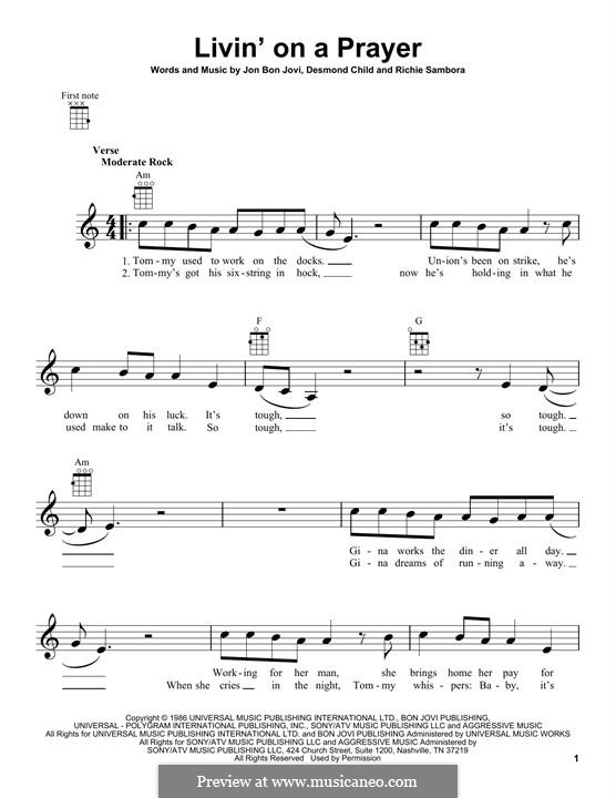 Instrumental version: para ukulele by Desmond Child, Jon Bon Jovi, Richie Sambora