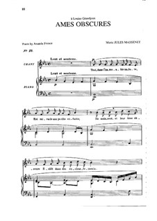 Âmes obscures: em E flat Maior by Jules Massenet