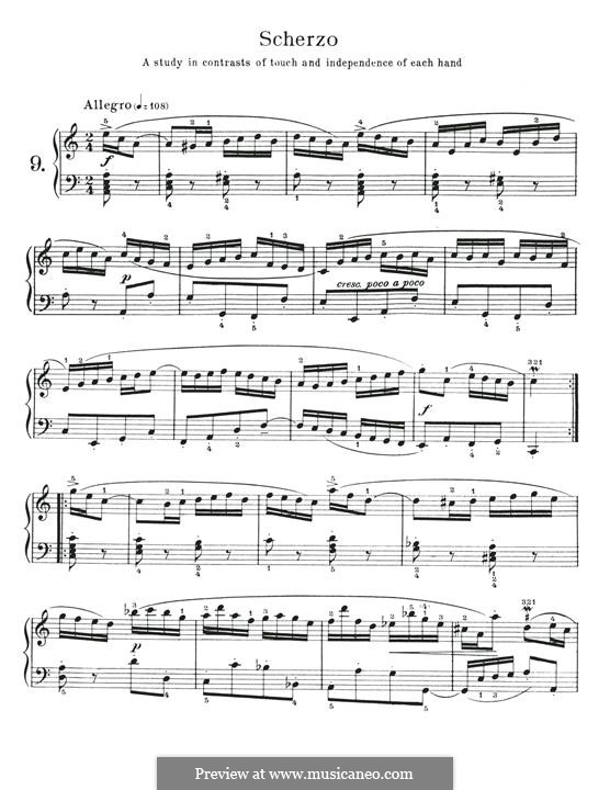Partita for Keyboard No.3 in A Minor, BWV 827: Scherzo, para piano by Johann Sebastian Bach