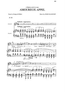 Amoureux appel: em D maior by Jules Massenet