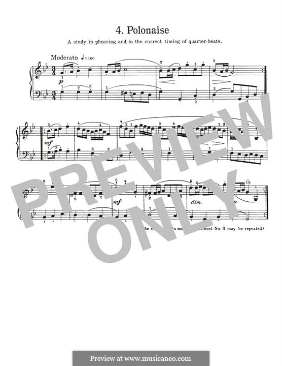 No.10 Polonaise in G Minor, BWV Anh.119: Para Piano by Johann Sebastian Bach