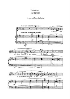 Avec toi: em D flat Maior by Jules Massenet