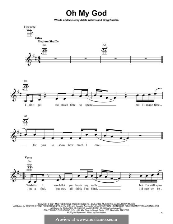 Oh My God (Adele): para ukulele by Greg Kurstin