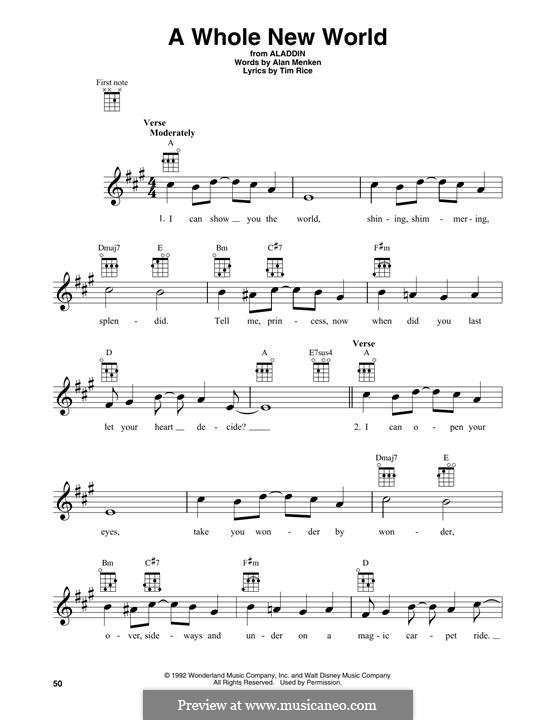 Instrument version: para ukulele by Alan Menken