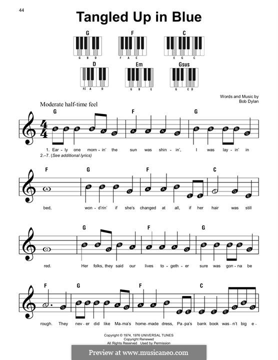 Girl from the North Country by B. Dylan - sheet music on MusicaNeo