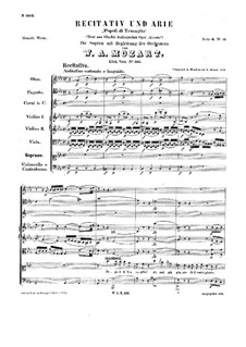 Popoli di Tessaglia, K.316: For voice and string orchestra by Wolfgang Amadeus Mozart