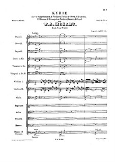 Kyrie in E Flat Major, K.322: Kyrie in E Flat Major by Wolfgang Amadeus Mozart