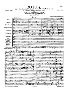 Mass No.16 in C Major (Missa solemnis), K.337: Partitura completa by Wolfgang Amadeus Mozart