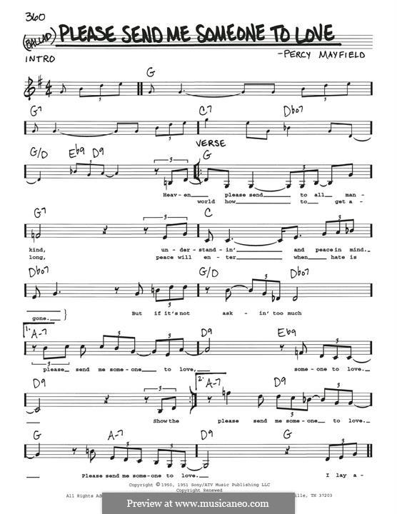 Please Send Me Someone to Love: melodia by Percy Mayfield