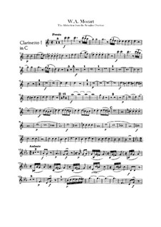 Overture: parte clarinetas by Wolfgang Amadeus Mozart