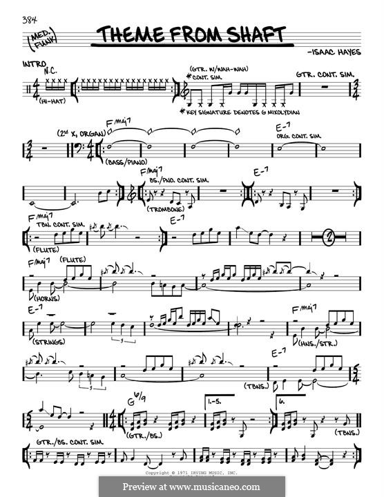 Theme from Shaft: melodia by Isaac Hayes