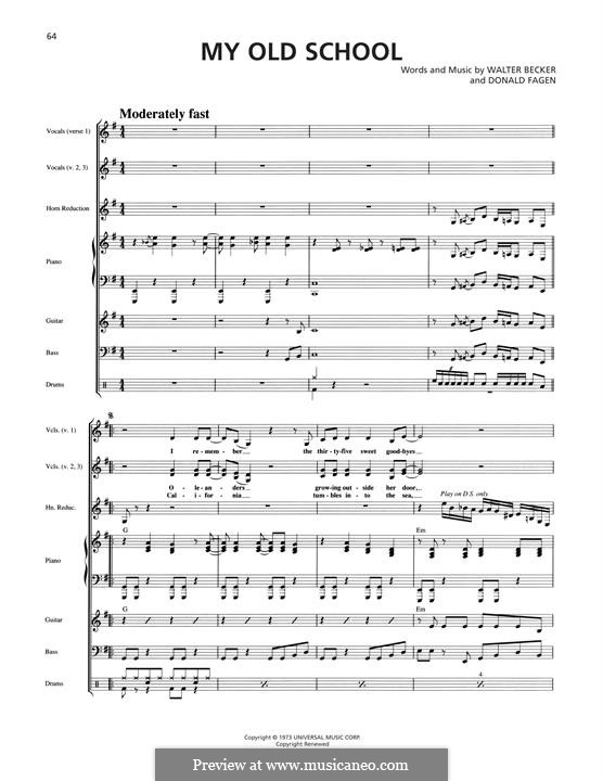 My Old School (Steely Dan): partitura completa by Donald Fagen, Walter Becker