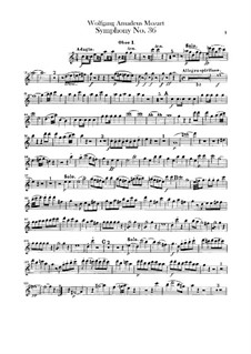 Symphony No.36 in C Major, K.425: parte de oboes by Wolfgang Amadeus Mozart