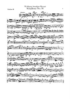 Symphony No.36 in C Major, K.425: violino parte II by Wolfgang Amadeus Mozart