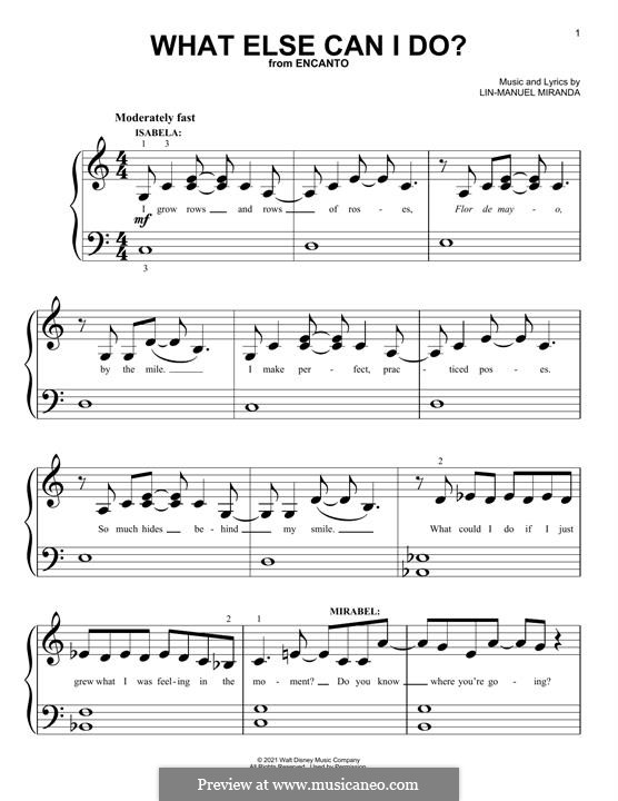 What Else Can I Do? (from Encanto): Para Piano by Lin-Manuel Miranda