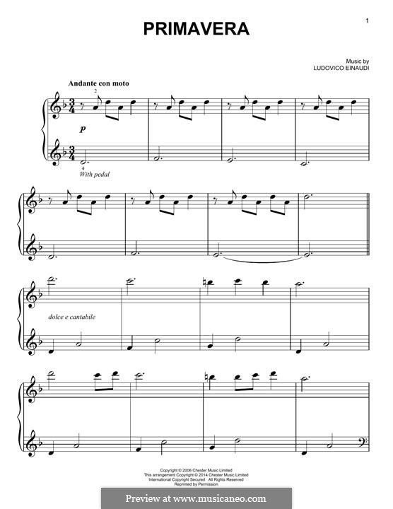 Primavera: Para Piano by Ludovico Einaudi