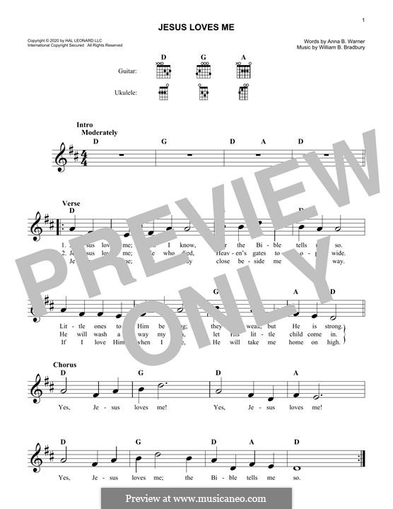 Jesus Loves Me: para teclado by William Batchelder Bradbury