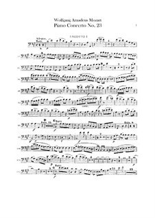 Concerto for Piano and Orchestra No.23 in A Major, K.488: parte fagotes by Wolfgang Amadeus Mozart