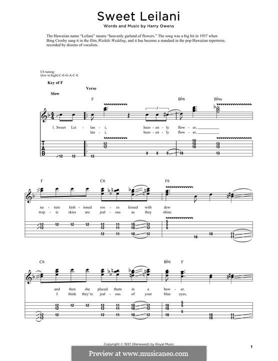 Sweet Leilani: For dobro by Harry Owens