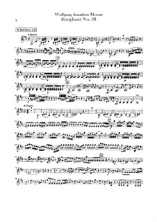 Symphony No.38 in D Major 'Prague', K.504: violino parte II by Wolfgang Amadeus Mozart