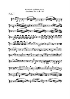 Symphony No.39 in E Flat Major, K.543: violino parte I by Wolfgang Amadeus Mozart