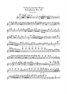 Symphony No.41 in C Major 'Jupiter', K.551: parte flauta by Wolfgang Amadeus Mozart