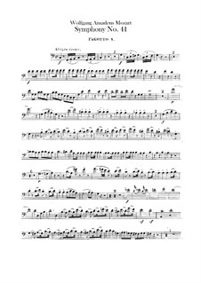 Symphony No.41 in C Major 'Jupiter', K.551: parte fagotes by Wolfgang Amadeus Mozart