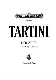 Concerto for Viola da gamba and Orchestra: partitura by Giuseppe Tartini