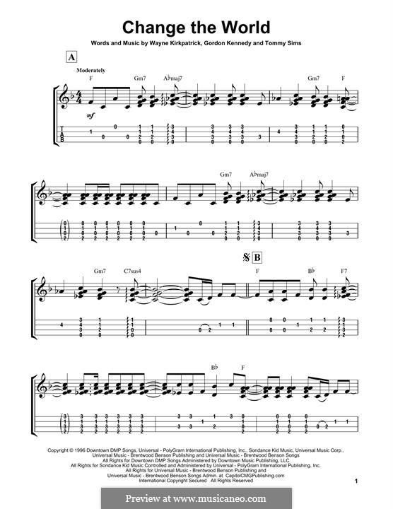 Change the World (Eric Clapton and Wynonna): para ukulele by Gordon Kennedy, Tommy Sims, Wayne Kirkpatrick