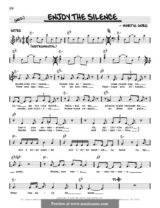 Enjoy the Silence (Depeche Mode): melodia by Martin Gore