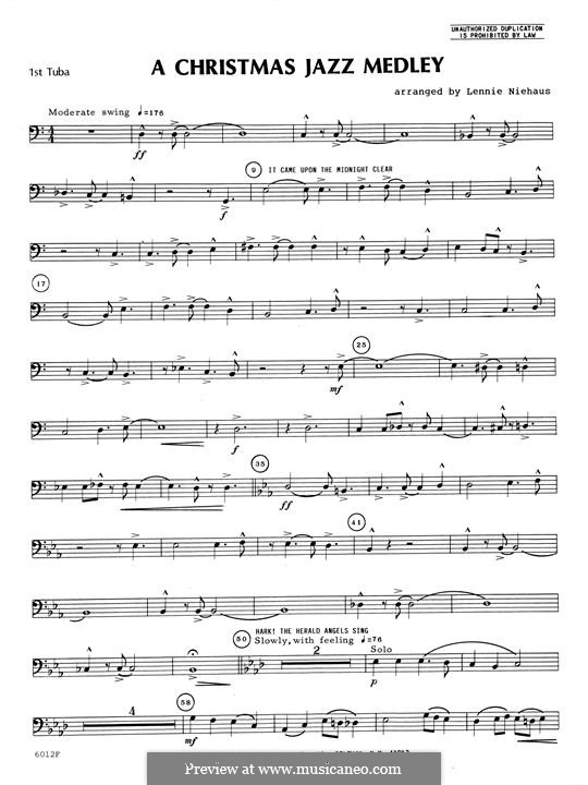 Christmas Jazz Medley: Tuba 1 part by Lennie Niehaus