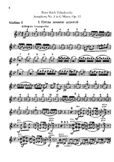 Symphony No.1 in G Minor 'Winter Daydreams', TH 24 Op.13: violinos parte I by Pyotr Tchaikovsky