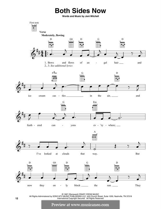 Both Sides Now: para ukulele by Joni Mitchell